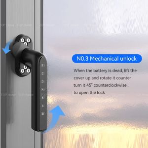 Window Anti Scratch Smartcode Door Lock Digital Anti Peep Mechanical Code Door