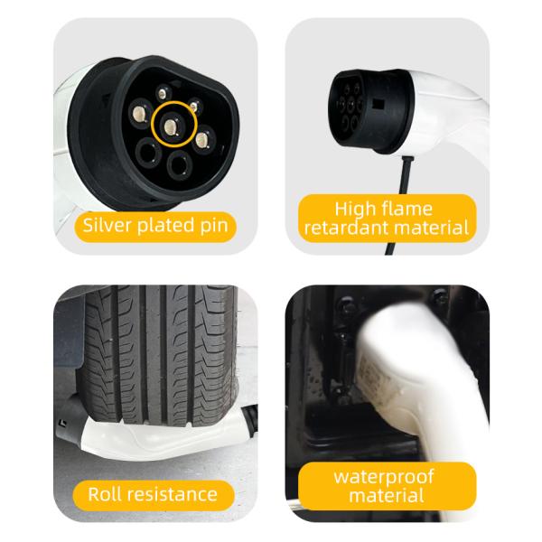 Condition Interface Charging Power Stations Portable 7KW Type 2 Electric Car Fast Charger with Adjustable 32A Max Current