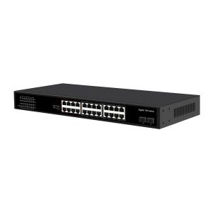 Full Fiber Gigabit Poe Switch 10gbe 26 Port High Performance Network