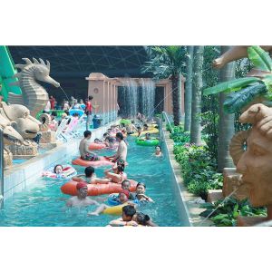 Commercial Steel Lazy River Equipment Water Park Artificial River Customized
