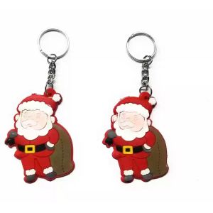RUPALTTOYSBABA Santa Claus Cartoon Soft Rubber Keychain Any Shape