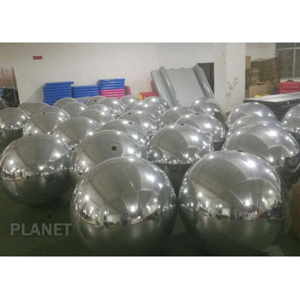 Silver Reflective Balloon Inflatable Floating Mirror Balls For Wedding Decoration