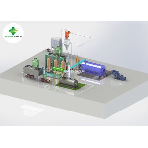 China 15T Per Day Waste Tire Pyrolysis Plant To Fuel Oil And Diesel Layout Design on sale