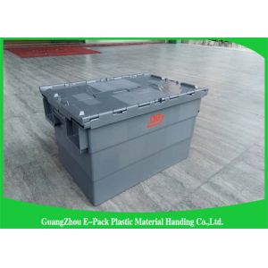 Wholesale Customzied Plastic Moving Boxes For Warehouse , Attached Lid Totes from china suppliers