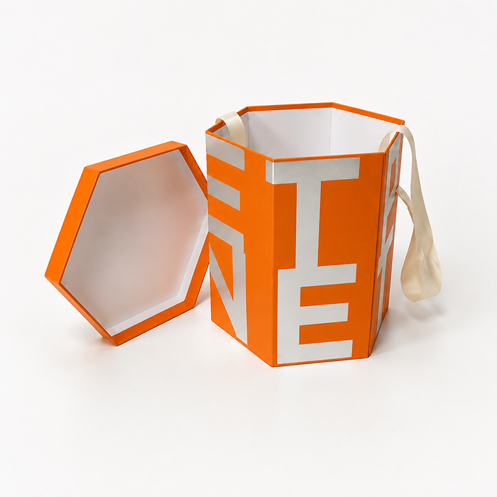 Foldable Rigid Custom Gift Boxes with Carry Handle Space Saving Retail Packaging