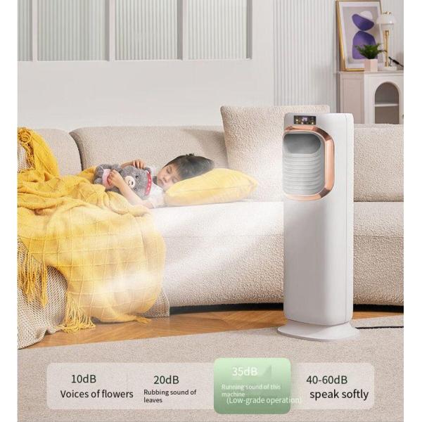 Silk Screen Printing Pattern Dual-purpose Air Conditioning Fan with 3-second Heating