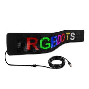 Bluetooth App Controlled LED Display for Clothes and Backpack in Flexible Design