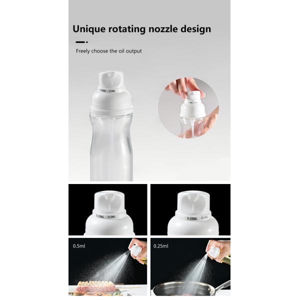 250ml Customized Color And Logo PET PP Oil Pump Spray Bottle For Cooking UKP18