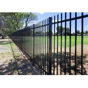 Wholesale 2.4m x 2.4m SHS 65mm tube black garrison garden fence panels from china suppliers