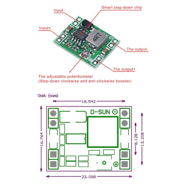 MP1584EN 3A DC Step Down Power Supply Module Buck Converter
