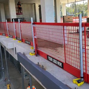 Multi-Panel Edge Protection Barrier Interconnected Units for Large Coverage