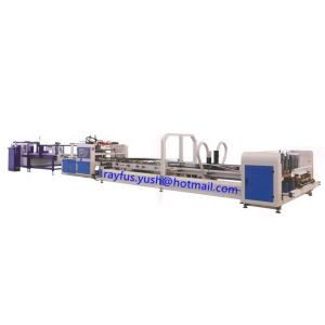 Inline Carton Folder Gluer Machine / Automatic Pasting Machine Bundling Pe