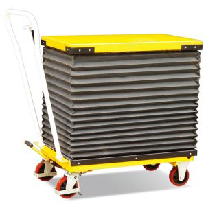 Small Manual Scissor Lift Table Cart Trolley Platform For Material Handling