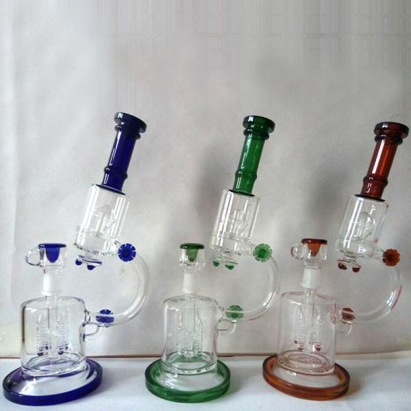 Quality Handmade Transparent Hookah smoking Can 13Inch Customize glass smoking tubes for sale