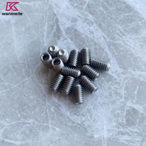 DIN913 Gr2 Titanium Set Screw Concave Or Flat End High strength-to-weight ratio