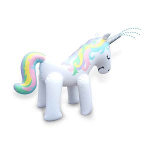 Stock Sale Inflatable Water Spray Unicorn Cute White Rainbow Inflatable Giant