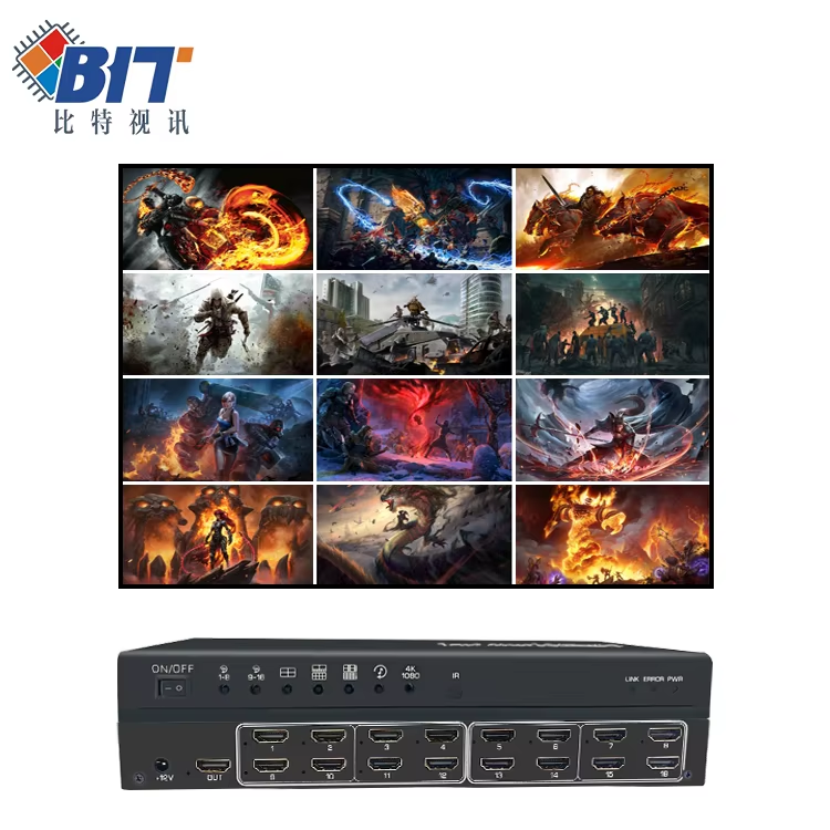 Wholesale 4K 16 Inputs 1 Output Video Wall Controller Multi-viewer Professional Grade CCTV Monitoring Picture Synthesizer from china suppliers