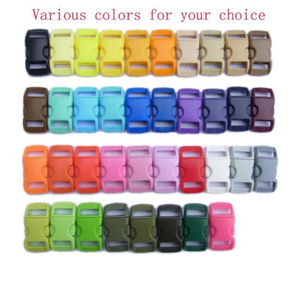 10mm Paracord Curved Side Release Buckle Plastic for Paracord Bracelet Manufacturing