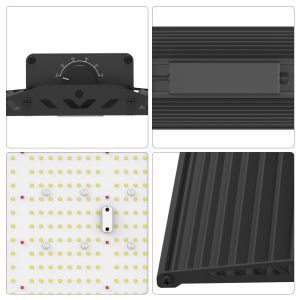 Aluminum Black LED Grow Light With 576 White LEDs And 46 Deep Red LEDs