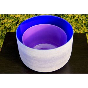 Quartz Crystal Singing Bowl 12'' 30 cm Frosted Chakra Green F