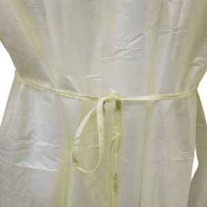 Chemotherapy Gowns Disposable Yellow Color Waterproof Medical Surgical Isolation