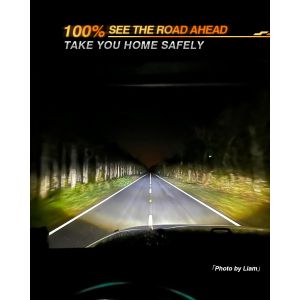 7 Inch LED Headlights with Turn Signal Amber White DRL and Black Halo Performanc