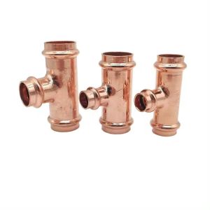 Water Pipe Industry DN20 Copper Nickel Equal Tee With Threaded Connection