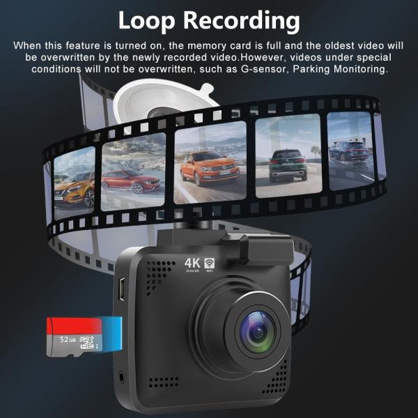 V53 Dash Cam 4K UHD Sony Night Vision Dash Cam Dual Camera GPS Wi-Fi Dashcam 24H