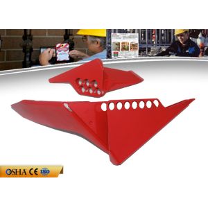 Red Ball Valve Lockout Device For 0.25" - 1" Pipe Power Coated Steel