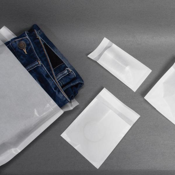 100% Biodegradable Eco Friendly Small Paper Pouch Glassine Waxed Paper Mailing