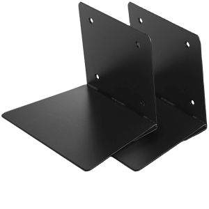 Triangle Bracket Metal Wall Mounted Corner Bookshelf for Multipurpose Library Storage