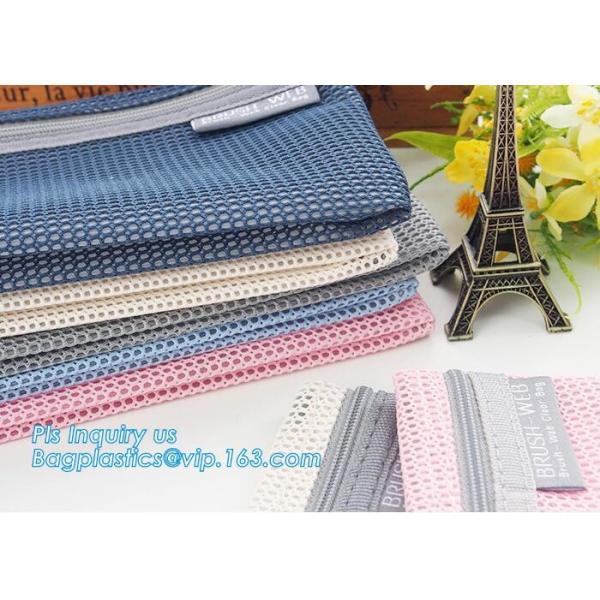 promotional zipper bag mesh file bags organizer, eco-friendly PVC A4 mesh material case file document bag, Nylon mesh do