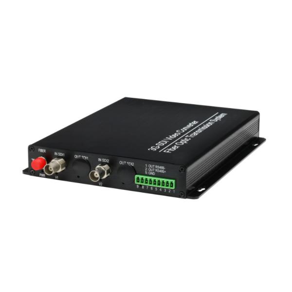 2 Channels HD SDI to Fiber Optic Converter with Embedded with audio + 1 Ch