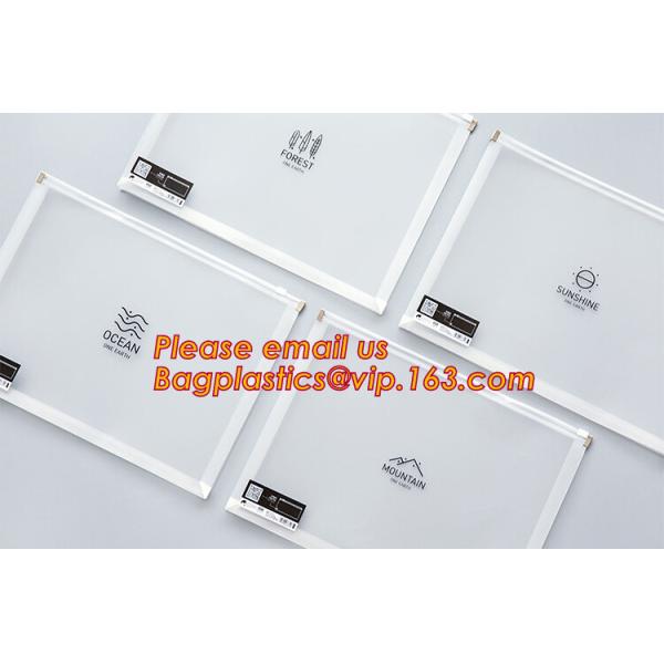 hot selling cheap A4, A5, A6, B5 transparent plastic pe zip lock files bag /zip