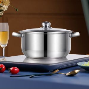 Cookware Set Customized Logo Home 10pcs Cooking Pot 22cm Large Soup Stock Pot