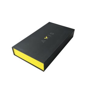 Matte Black Magnetic Book Shaped Box Electronic Packaging Matte Lamination