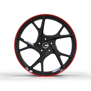 Red Edge Deep Concave Forged Wheels Rims PCD 5-130 21 Inch 5 Spoke