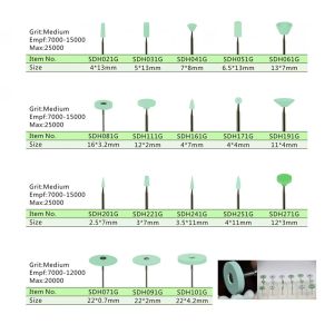 Resin Diamond Polishing Grinding Head Burs Dental Lab Tools Removable For