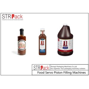 Lobe Pumps Automatic Liquid Filling Machine For Chunk Paste