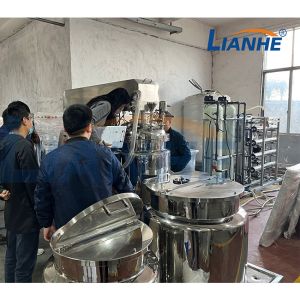SUS316L Vacuum Homogenizing Mixer Lotion Emulsifier Making Cosmetic Mixing Tank