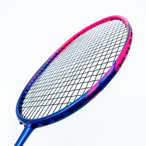 Full Carton Fiber Blue-pink Badminton Racket With Indurative Rod Anti-slip