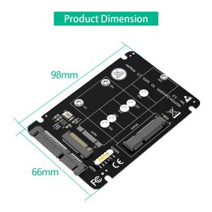 2 In 1 Combine M.2 NGFF Key B & MSATA SSD To SATA3 Adapter LED Indicates Power