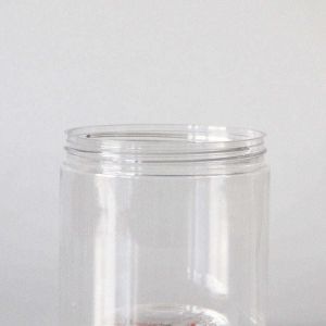 Custom PET Food Plastic Wide Mouth Jars With Lids 410ml