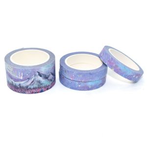 Washi Tape Custom Printed Blue Japanese Paper Tape Colored Masking Tape