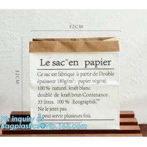 washable paper and tyvek foldable storage sack basket, tyvek bag waterproof