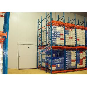 Beverage Industry Push Back Rack Orange Double Deep Pallet Racking Heavy Duty