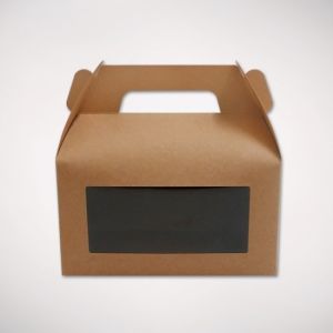Recyclable CupCake Takeaway Custom Food Packaging Boxes Spot UV