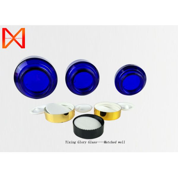 Quality Cobalt Blue Eco Friendly Cosmetic Containers Accept Custom Logo Imprint for sale