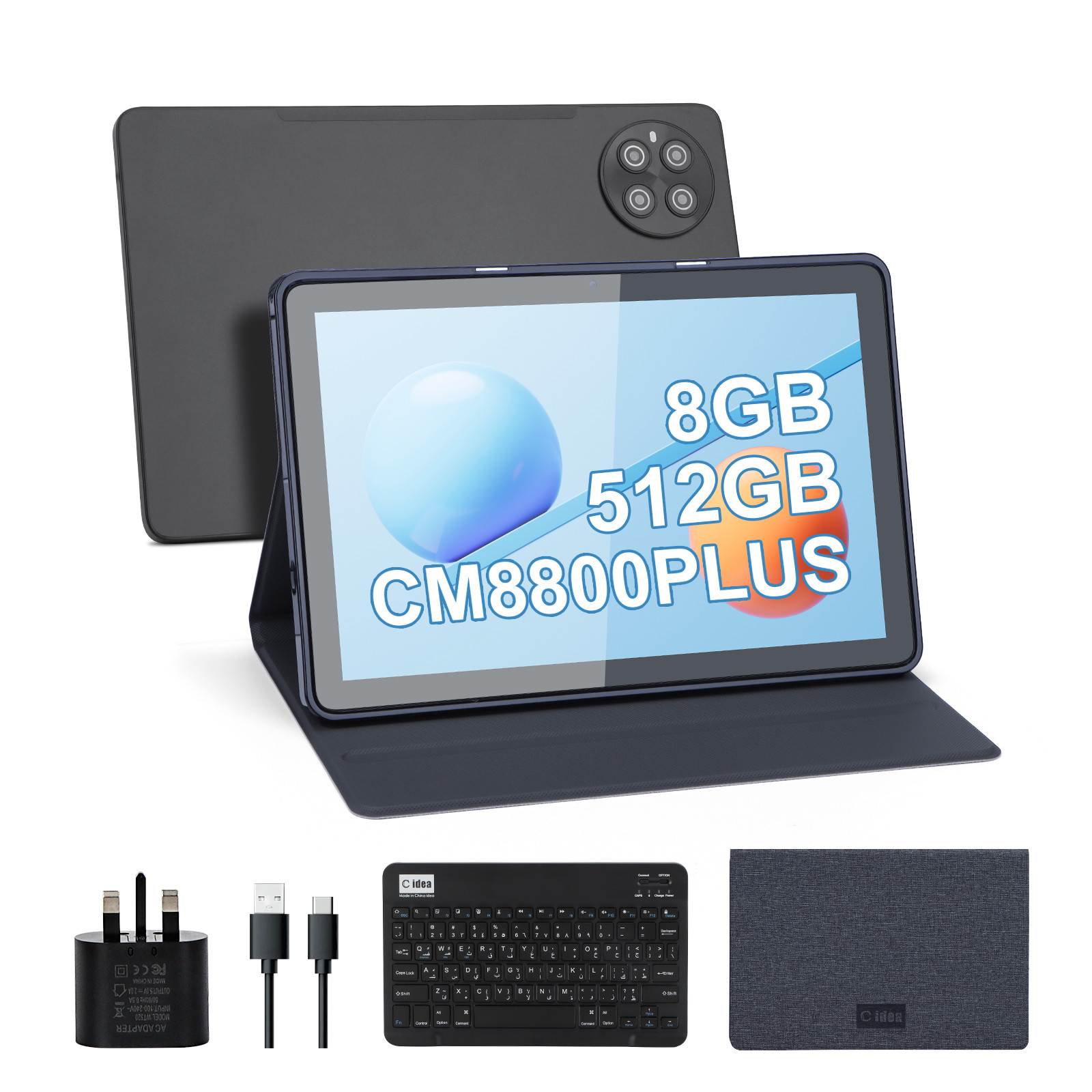 Wholesale C Idea 512GB Storage 5G WiFi Trouch Screen 10.1 Inch Tablet With SIM For School CM8800plus from china suppliers
