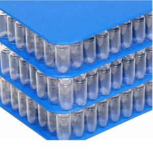 Polypropylene 3mm Corrugated Layer Pad Plastic Separator Sheets Rounded Corner